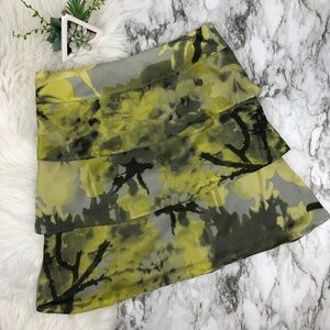 The Limited Yellow & Gray Tiered Skirt Size 8